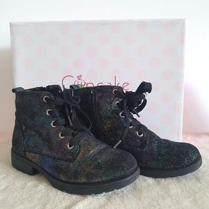 Cupcake Couture Black Multicolor Boots Girl's Sz 13